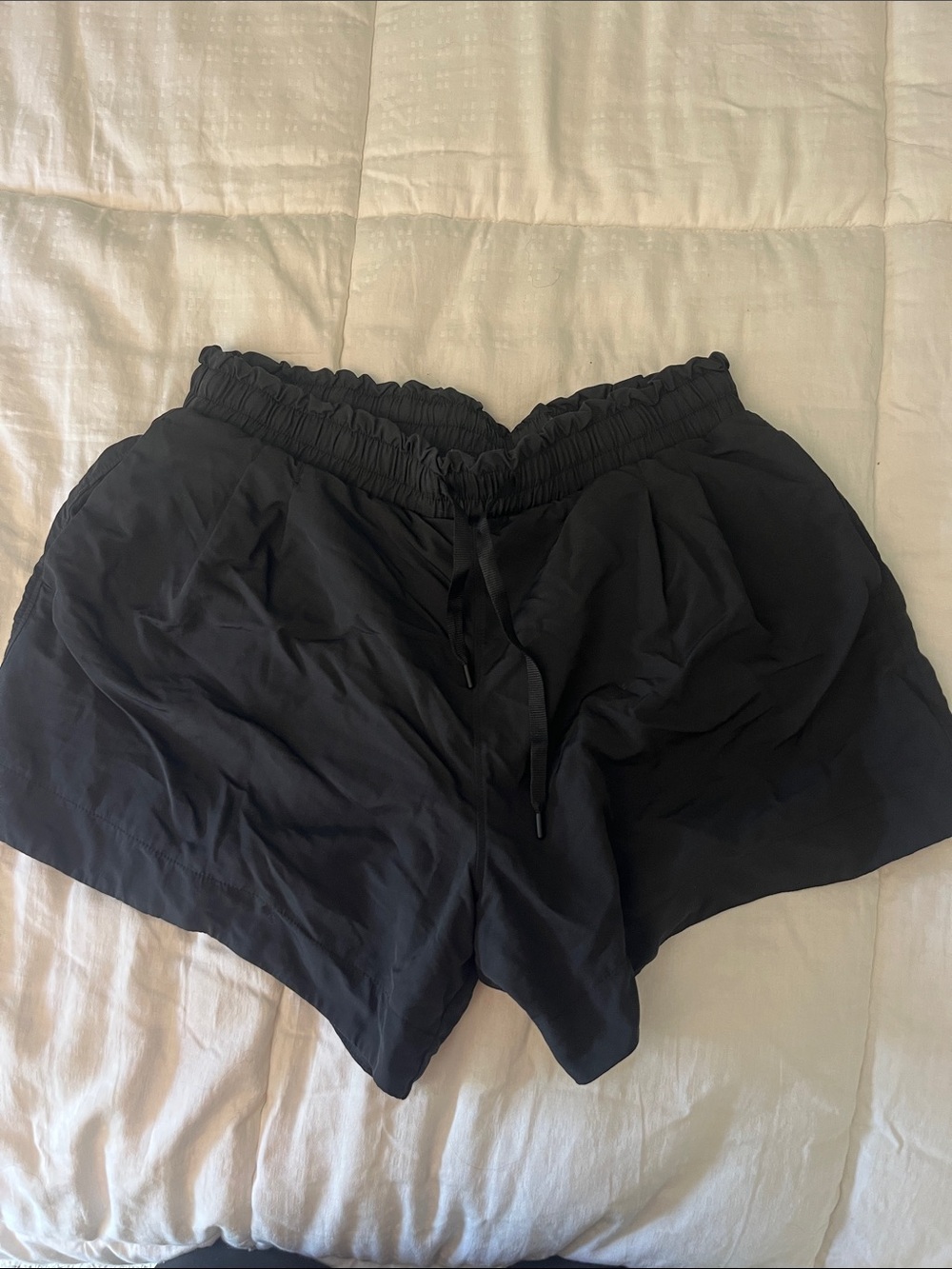all in motion Black Smocked Waist Athletic Shorts